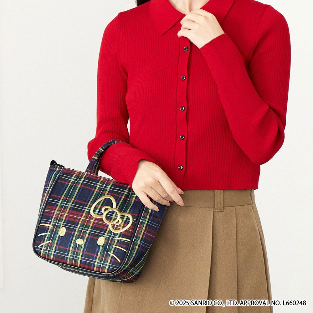 サンリオ キティちゃん タータンチェック ストラップ 赤色 レトロ 2001