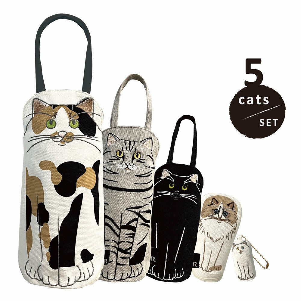 ねこトートから、ねこトート&ポーチ&チャームが出てくる「ネコリョーシカ」