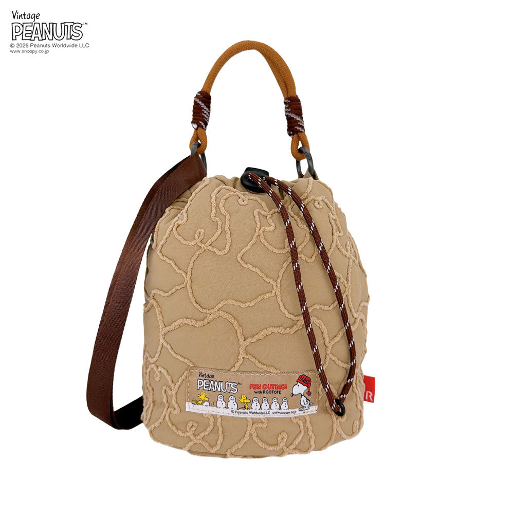 ROOTOTE / PEANUTS スヌーピー ベビールー キルティング2WAY巾着